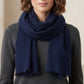 Navy Handloom Cashmere Scarf