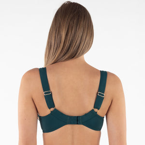 Sheer Mesh Tulle Tulip Seam Balconette Bra Boobie Emerald-1