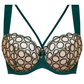 Samanta Boobie Emerald Sheer Mesh Tulle Tulip Seam Balconette Bra-3