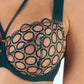 Samanta Boobie Emerald Sheer Mesh Tulle Tulip Seam Balconette Bra-2