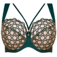 Samanta Boobie Emerald Sheer Mesh Tulle Tulip Seam Balconette Bra-4