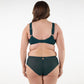 Samanta Boobie Emerald Sheer Mesh Tulle Embroidered Brief Panty