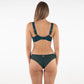 Samanta Boobie Emerald Sheer Mesh Tulle Embroidered Tanga Panty