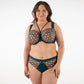 Samanta Boobie Emerald Sheer Mesh Tulle Embroidered Brief Panty
