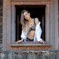 Samanta Boobie Emerald Sheer Mesh Tulle Embroidered Tanga Panty