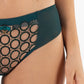 Samanta Boobie Emerald Sheer Mesh Tulle Embroidered Tanga Panty