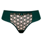 Samanta Boobie Emerald Sheer Mesh Tulle Embroidered Tanga Panty