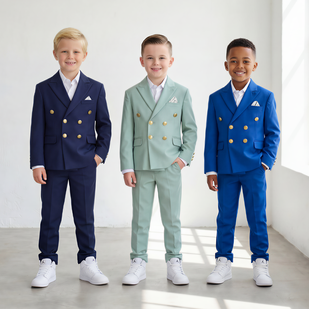 Golden Buttons Boys Suit-0
