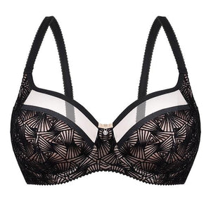 Unikat Zoe Semi-Sheer Soft Velvet Full Figure Underwire Bra-1