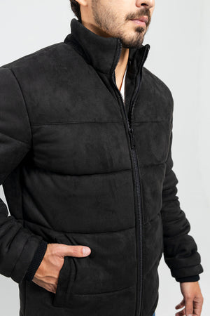 Brady Men's Faux Suede Puffer Jacket