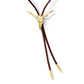Longhorn Bolo Tie | Brass Longhorn Western Bolo Tie