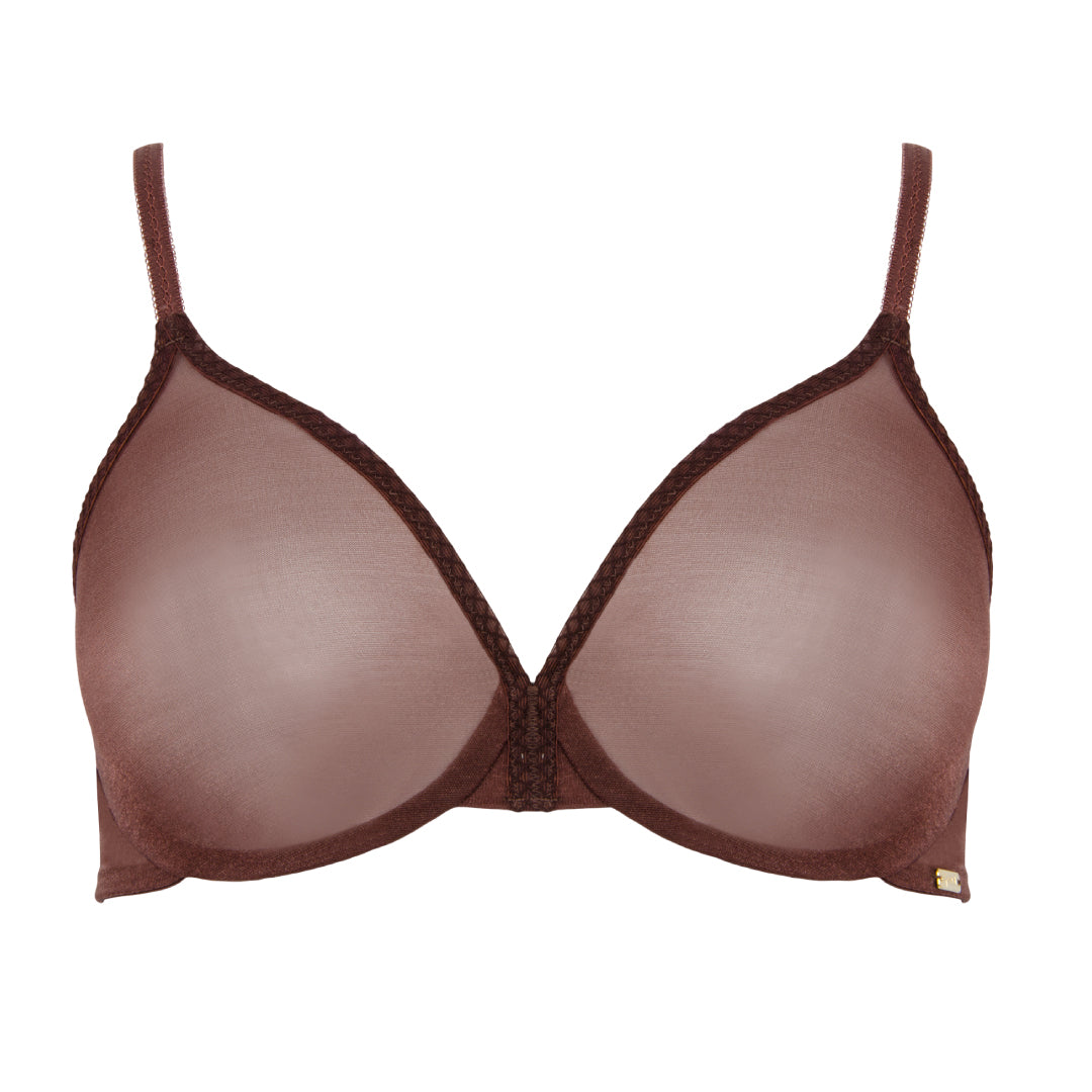 Gossard Glossies Sheer Molded Bra Rich Brown-4