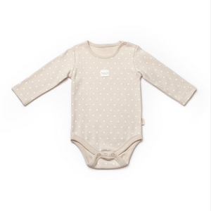 Brown Long Sleeve Polka Dot Organic