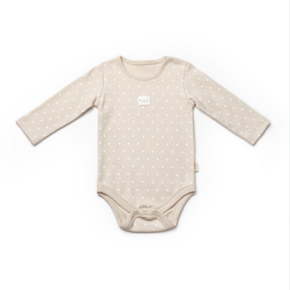 Brown Long Sleeve Polka Dot Organic