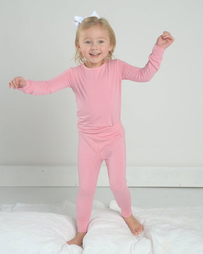 Pink Bamboo Pajamas for Kids – Two Piece Set