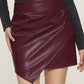 Ruched Mini Skirt with Zipper - Farnelli