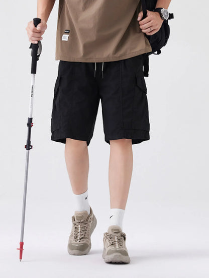 Men's Full Size Drawstring Cargo Shorts Plus Size - Farnelli