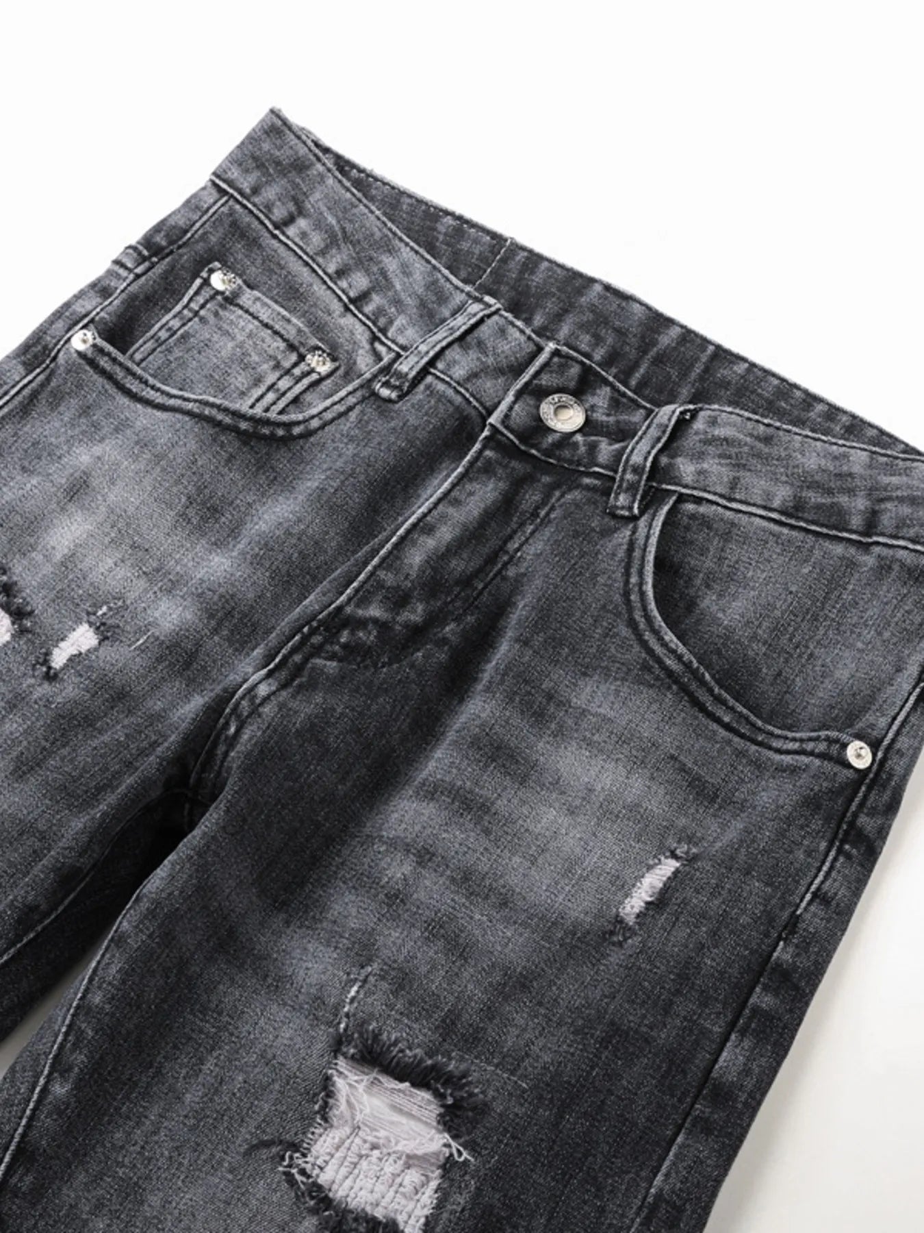 Men's Distressed Slim Fit Ripped Jeans - Farnelli