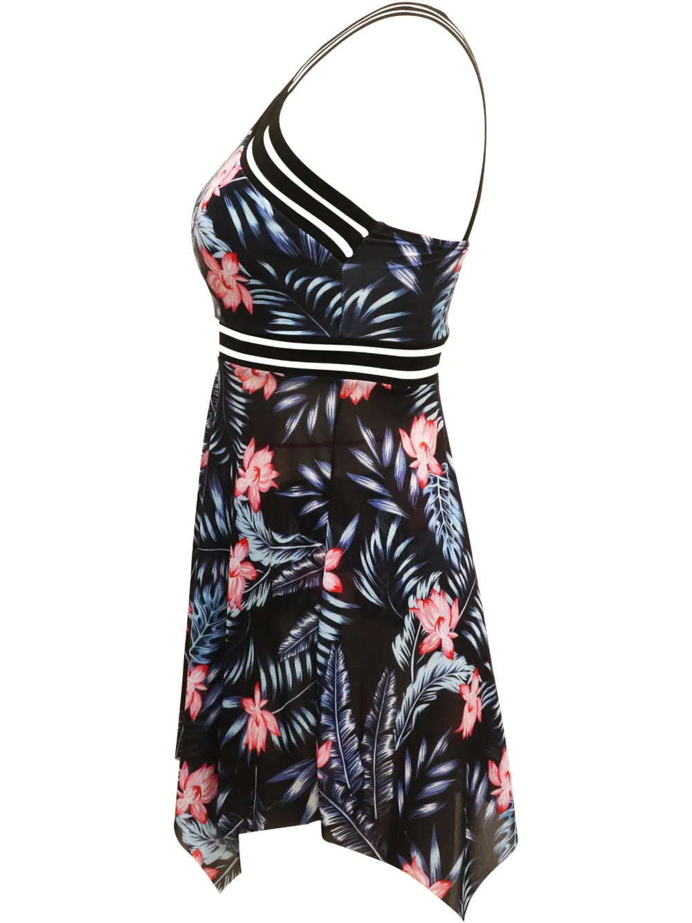 Cutout Printed Two-Piece Swim Set - Farnelli