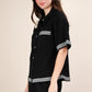 VERY J Crinkled Woven Shirt Top & Shorts Set - Farnelli