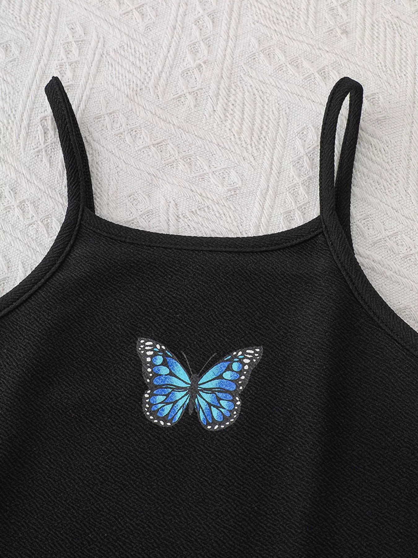 Children's Butterfly Long Sleeve Casual Dress Set - Farnelli