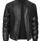 Men's Plus Size Zip Up Casual Leather Jacket - Farnelli