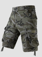 Men's Camouflage Cargo Shorts with Multiple Pockets - Farnelli