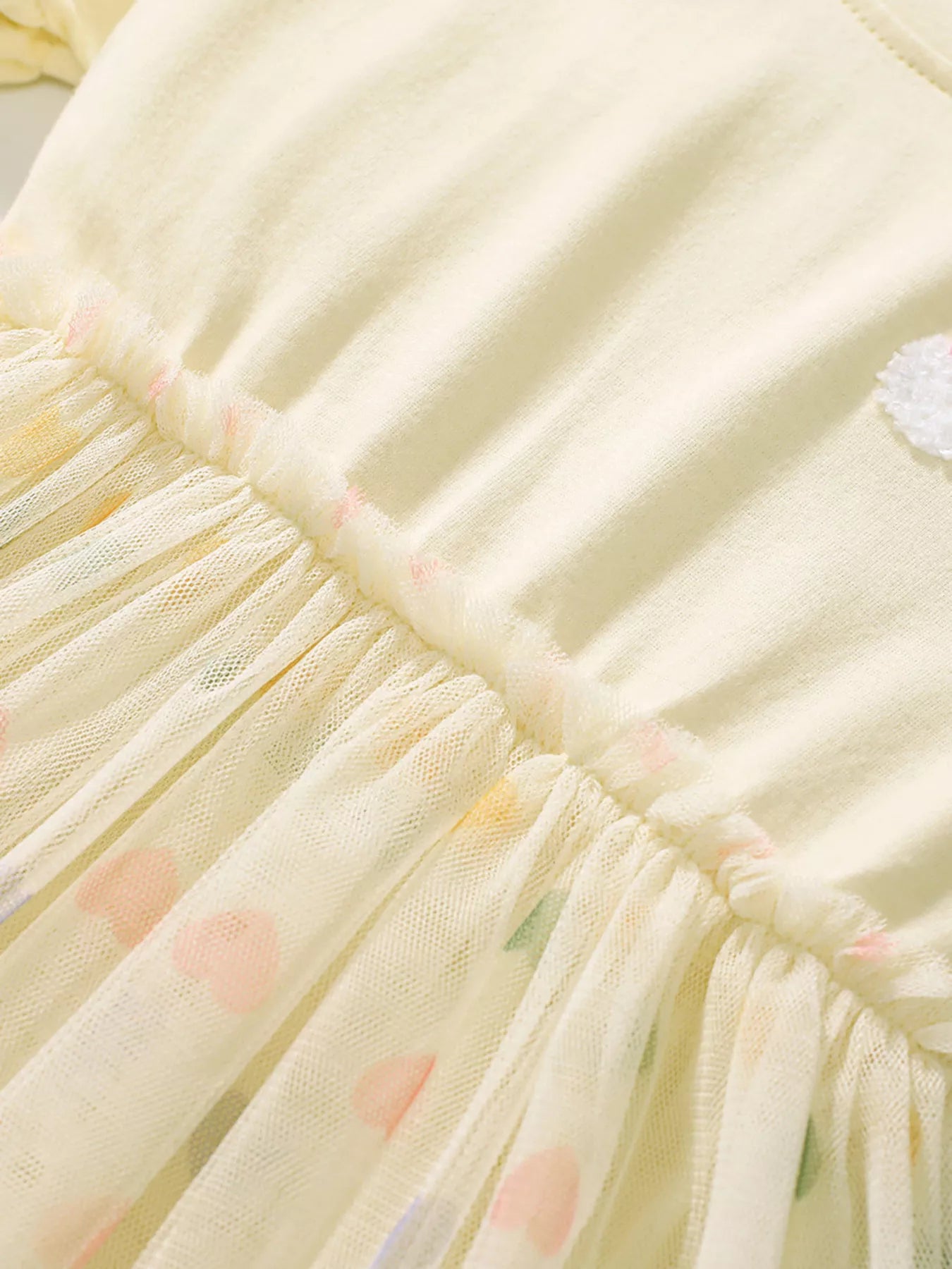 Children's Rainbow Applique Tulle Layered Dress - Farnelli