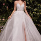 Ladivine C148W Strapless A-Line Lace & Tulle Wedding Dress