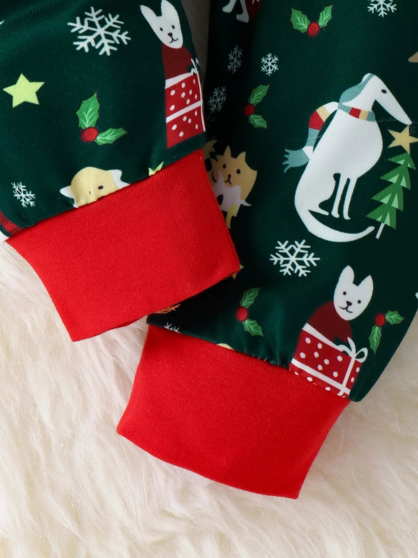 Children's Christmas Print Top and Pants Set - Farnelli