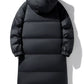 Men's Full Size Longline Hooded Down Coat Plus Size - Farnelli