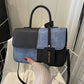 Two-Tone PU Leather Crossbody Bag - Farnelli