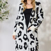 BiBi Leopard Open Front Cardigan - Ivory