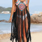 Fringe Spaghetti Strap Cover-Up - Farnelli