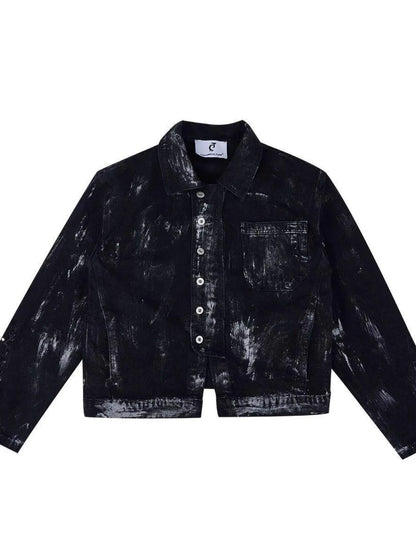 Men's Plus Size Button Up Long Sleeve Denim Jacket - Farnelli