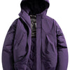 Men's Full Size Hooded Padded Winter Coat Plus Size - Violet