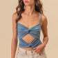 BiBi Rayon Span Jersey Knit Double Twist Front Cami Top - Farnelli