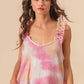 BiBi Tie Dye Printed Textured Woven with Ruffled - Farnelli