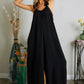 ADORA Full Size Elastic Ruffle Shoulder Jumpsuit Plus Size - Farnelli