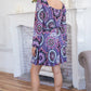 White Birch Printed Long Sleeve Mini Dress with Short Liner - Farnelli
