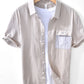 Men's Button Up Short Sleeve Shirt - Farnelli