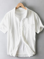 Men's Plus Size Button Up Short Sleeve Shirt - Farnelli