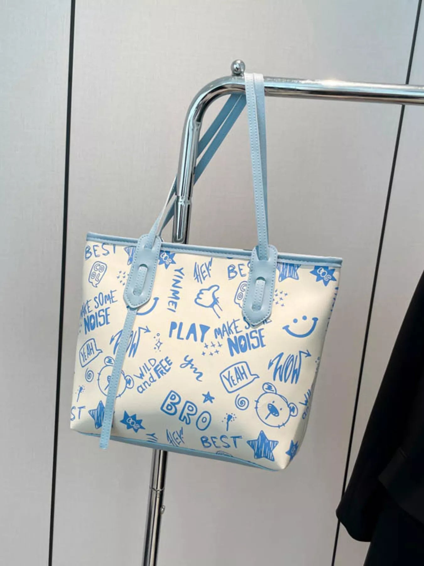 Graffiti Print Casual Tote Bag - Farnelli