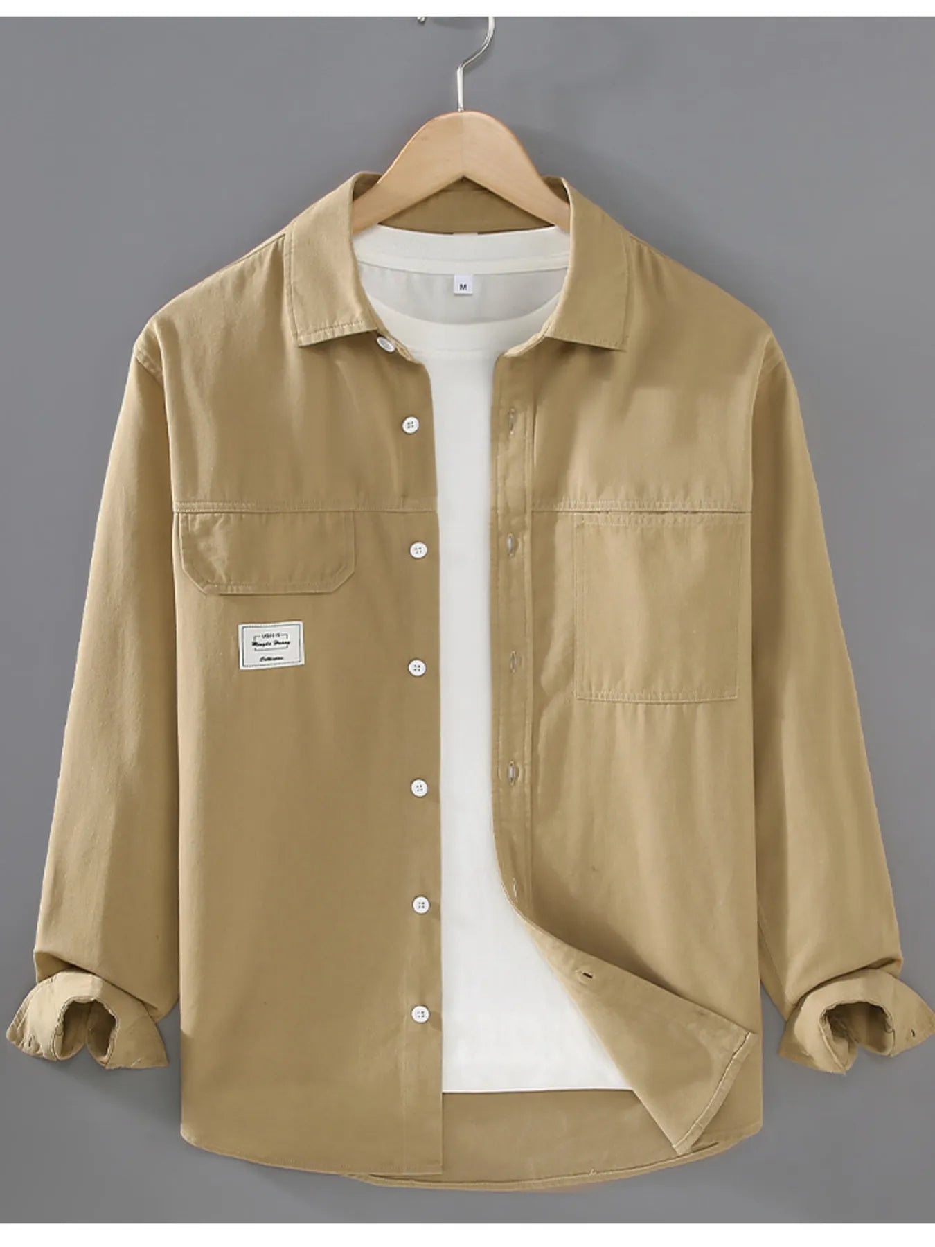 Men's Plus Size Button Up Long Sleeve Shirt - Farnelli