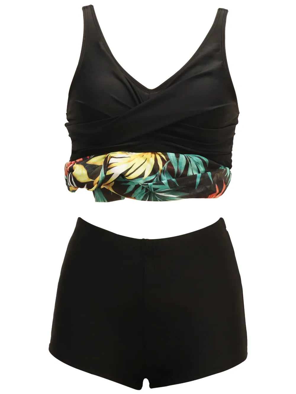 Printed Wide Strap Two-Piece Swim Set - Farnelli