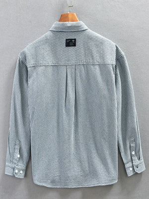 Men's Plus Size Button Up Long Sleeve Shirt - Farnelli