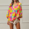 BiBi Multi Block Bubble Pop Ballon Top - PINK/YELLOW/BLUE