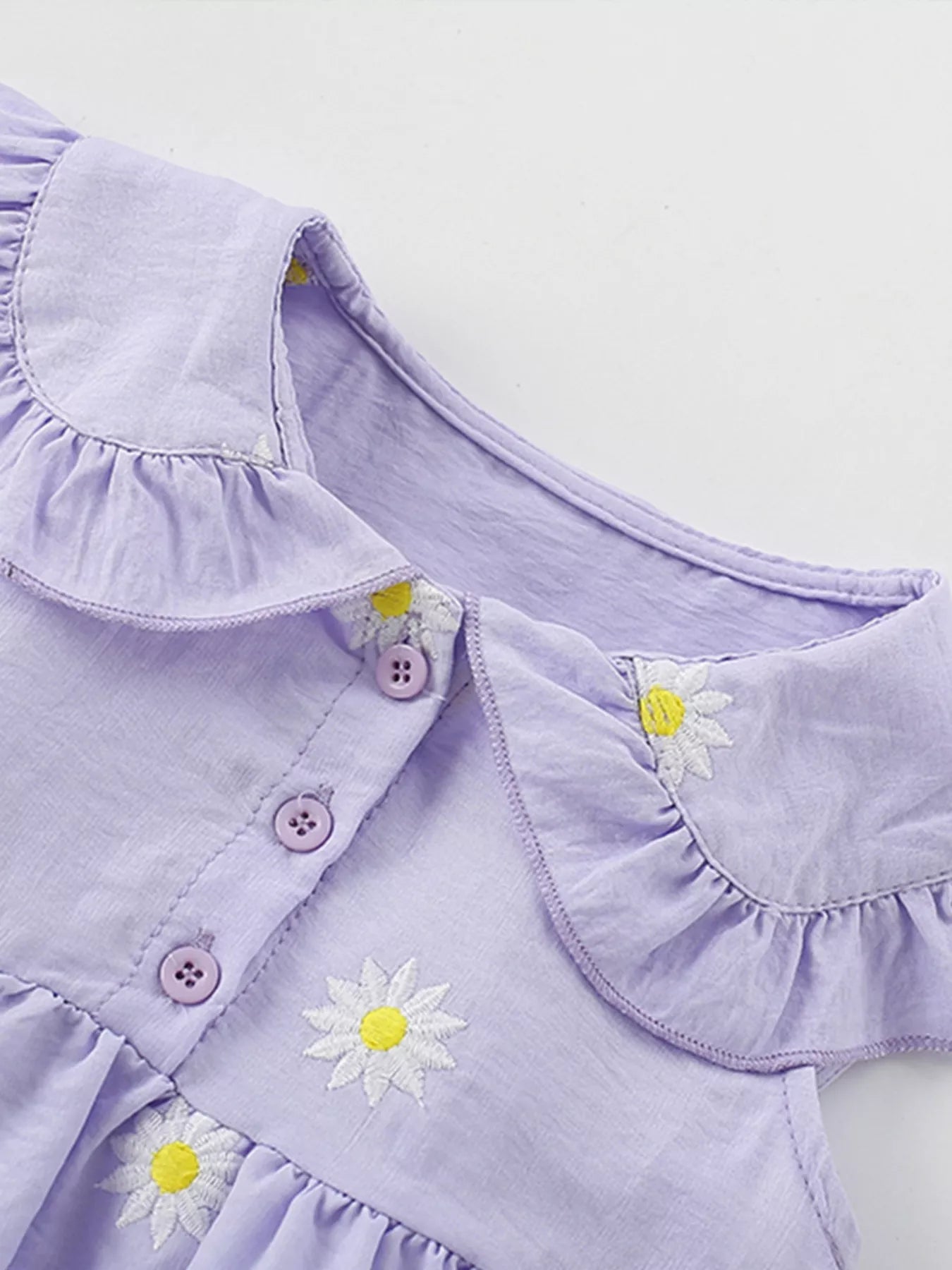 Children's Daisy Peter Pan Collar Sleeveless Dress - Farnelli