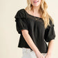 And The Why Square Neck Ruffled Blouse - Farnelli