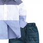 Children's Color Block Shirt & Ripped Jeans Set - Farnelli